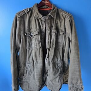 American Eagle Outfitters Army Green Military Jacket